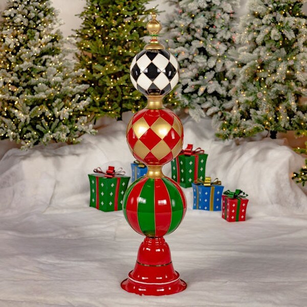 Christmas Ornament Diamond Print Display Tower
